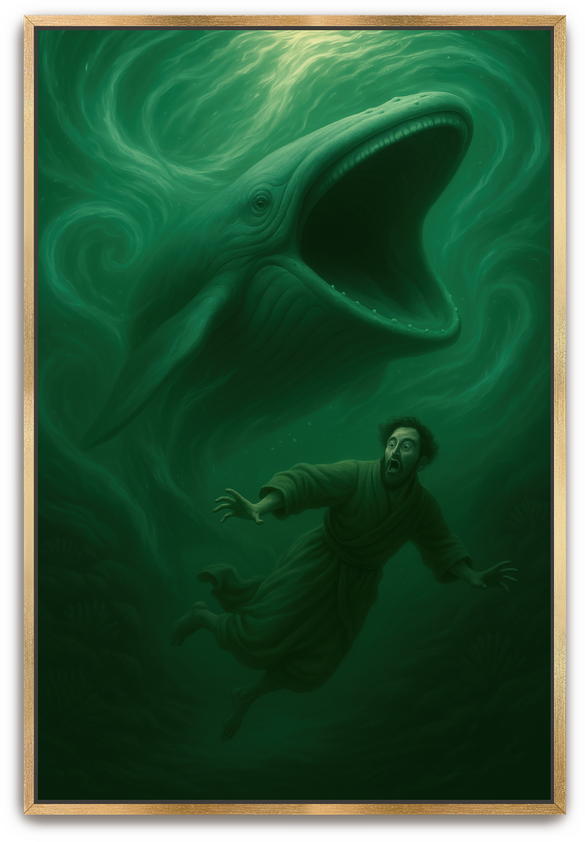Jonah Pursued - Surrealism - Scriptures Illustrated