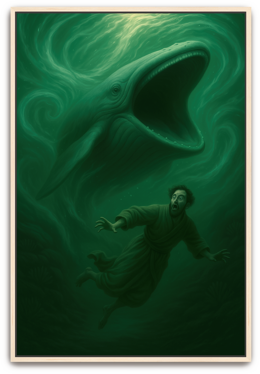 Jonah Pursued - Surrealism - Scriptures Illustrated
