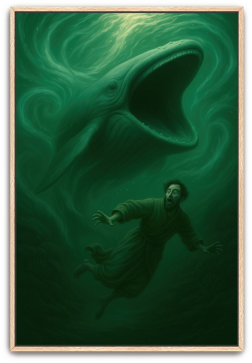 Jonah Pursued - Surrealism - Scriptures Illustrated