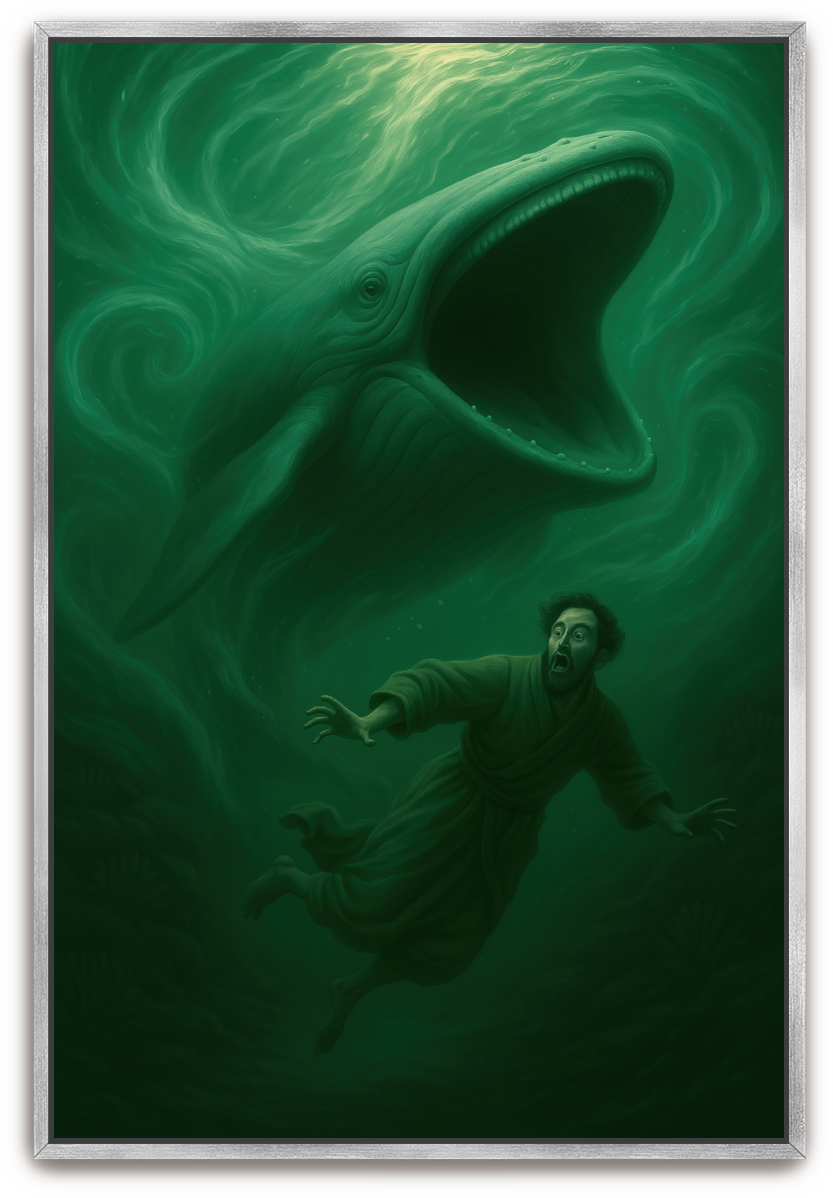 Jonah Pursued - Surrealism - Scriptures Illustrated