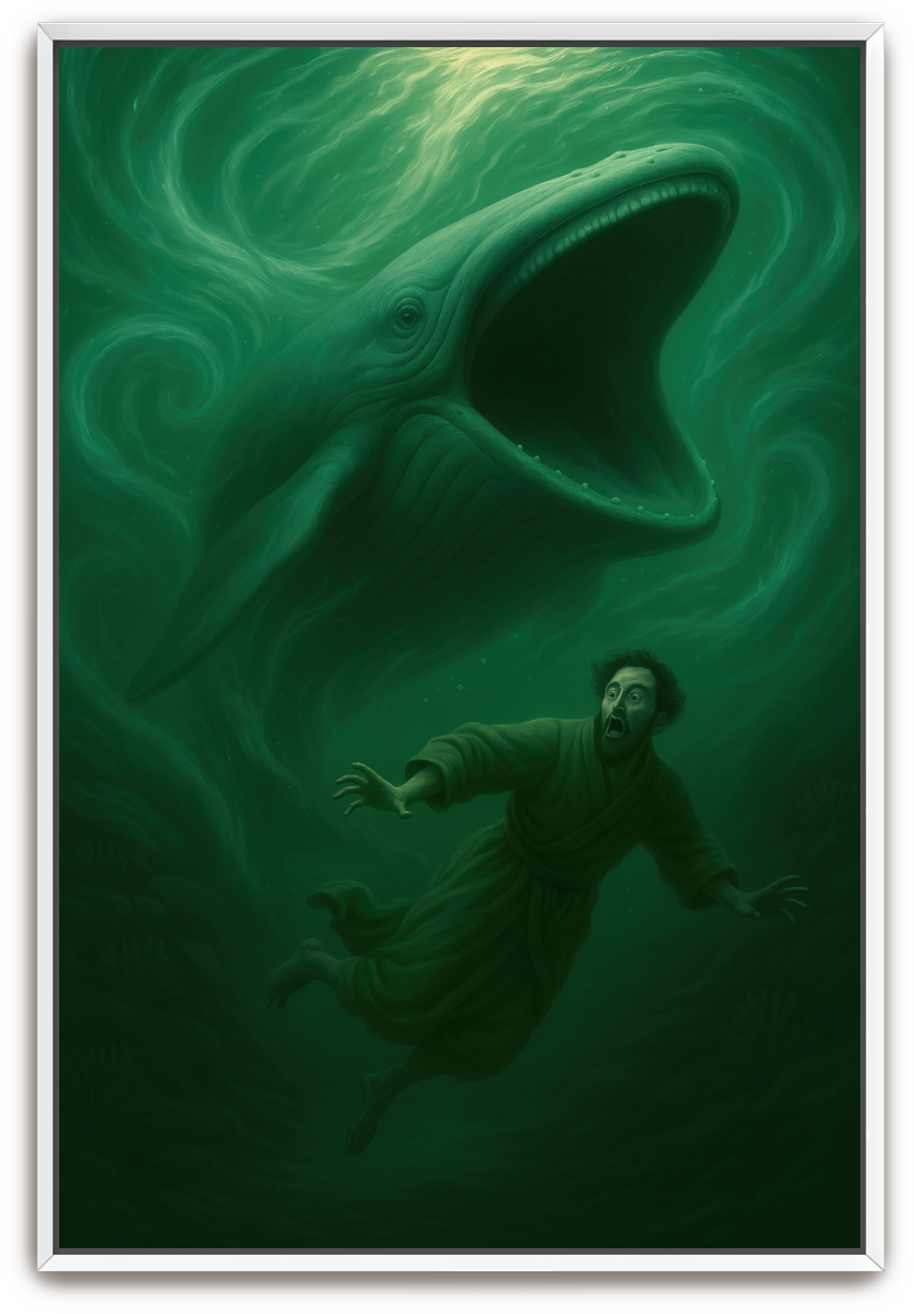 Jonah Pursued - Surrealism - Scriptures Illustrated