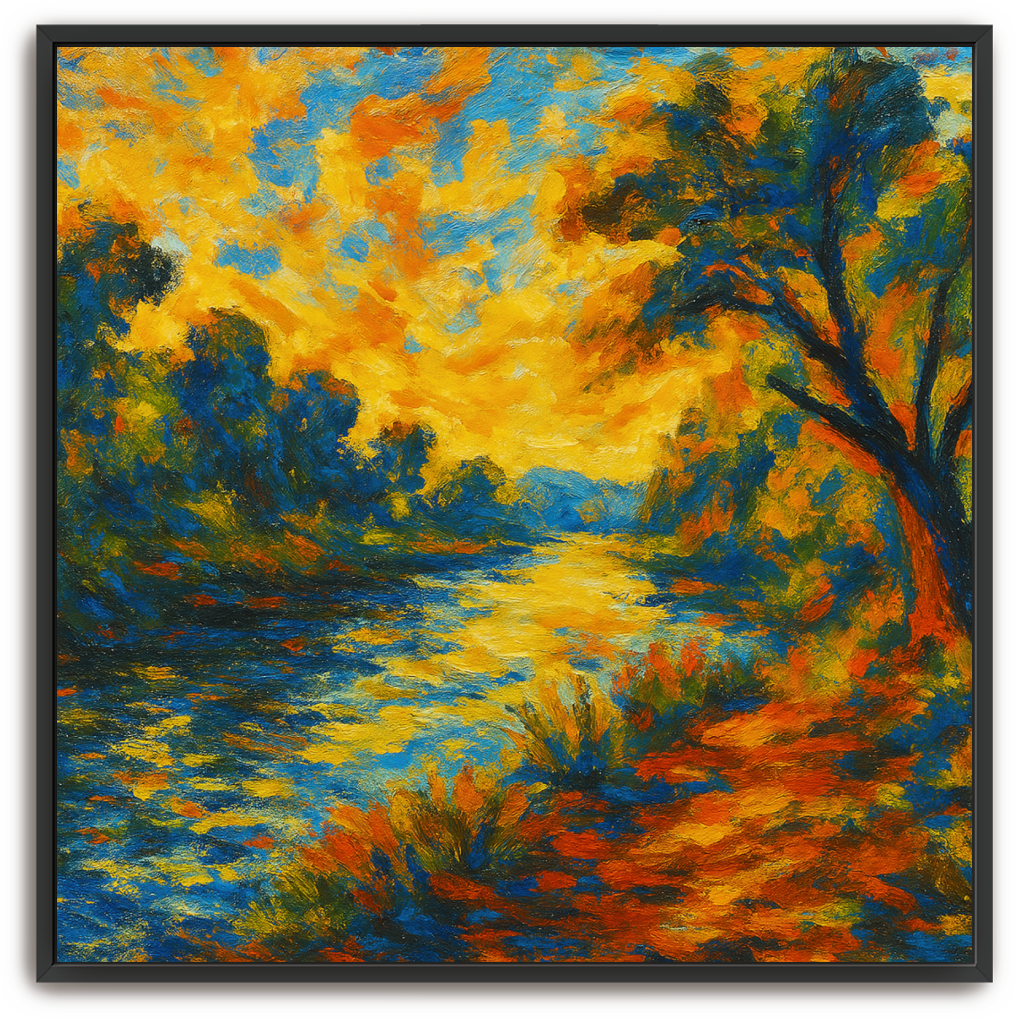 Jordan River - Abstract Expressionism - Scriptures Illustrated