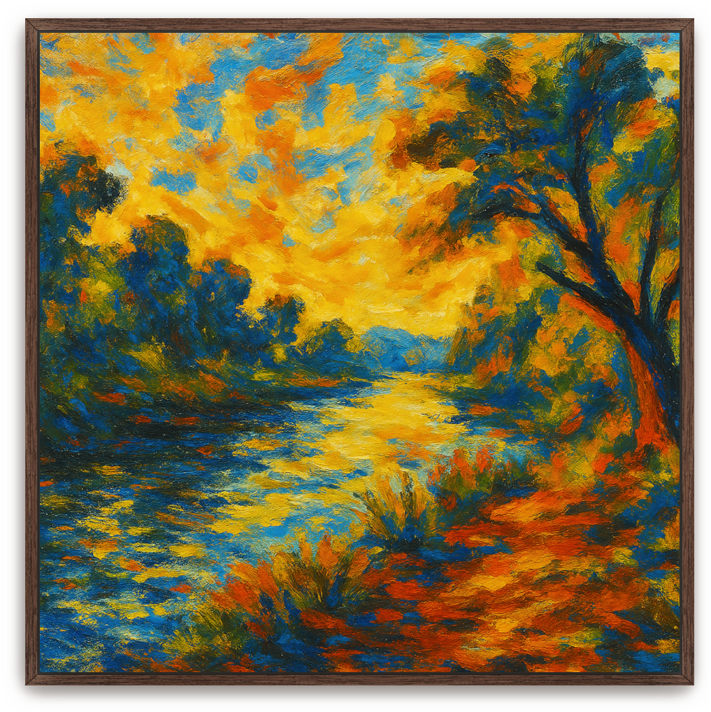 Jordan River - Abstract Expressionism - Scriptures Illustrated