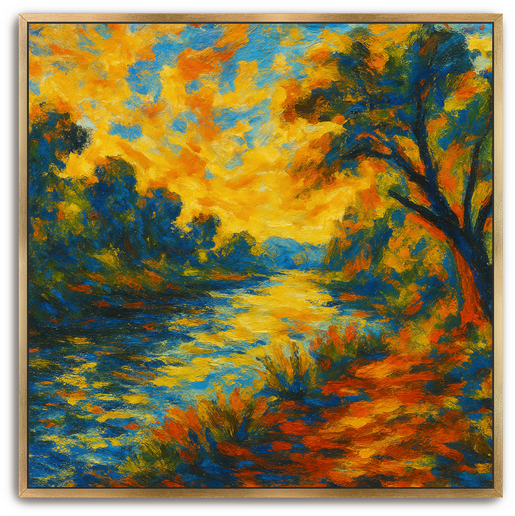 Jordan River - Abstract Expressionism - Scriptures Illustrated