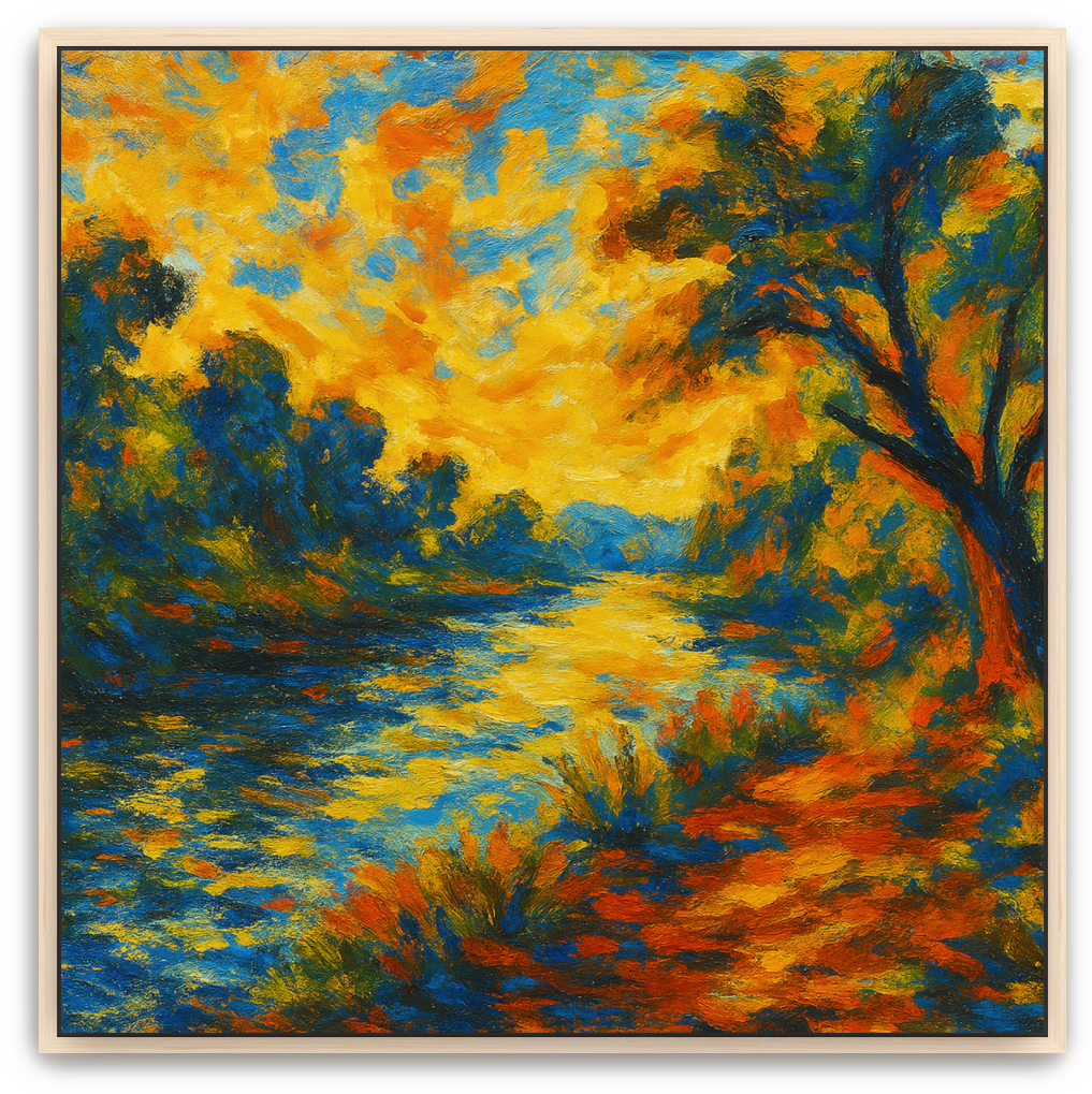 Jordan River - Abstract Expressionism - Scriptures Illustrated