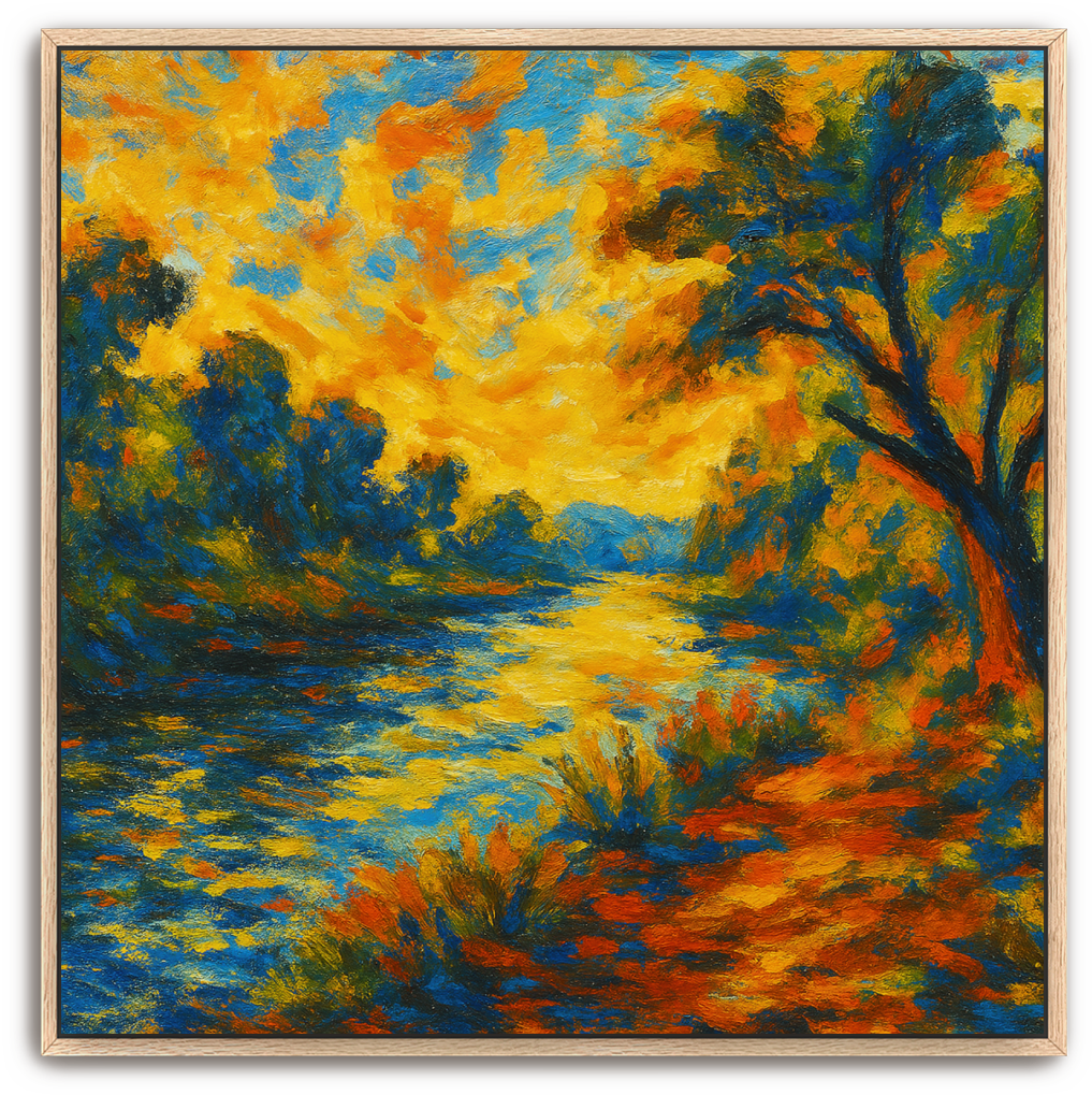 Jordan River - Abstract Expressionism - Scriptures Illustrated