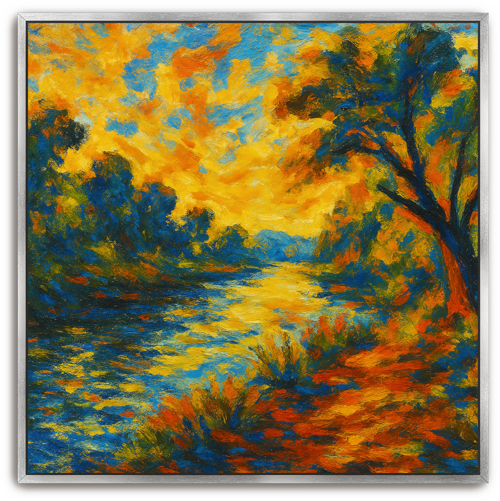 Jordan River - Abstract Expressionism - Scriptures Illustrated