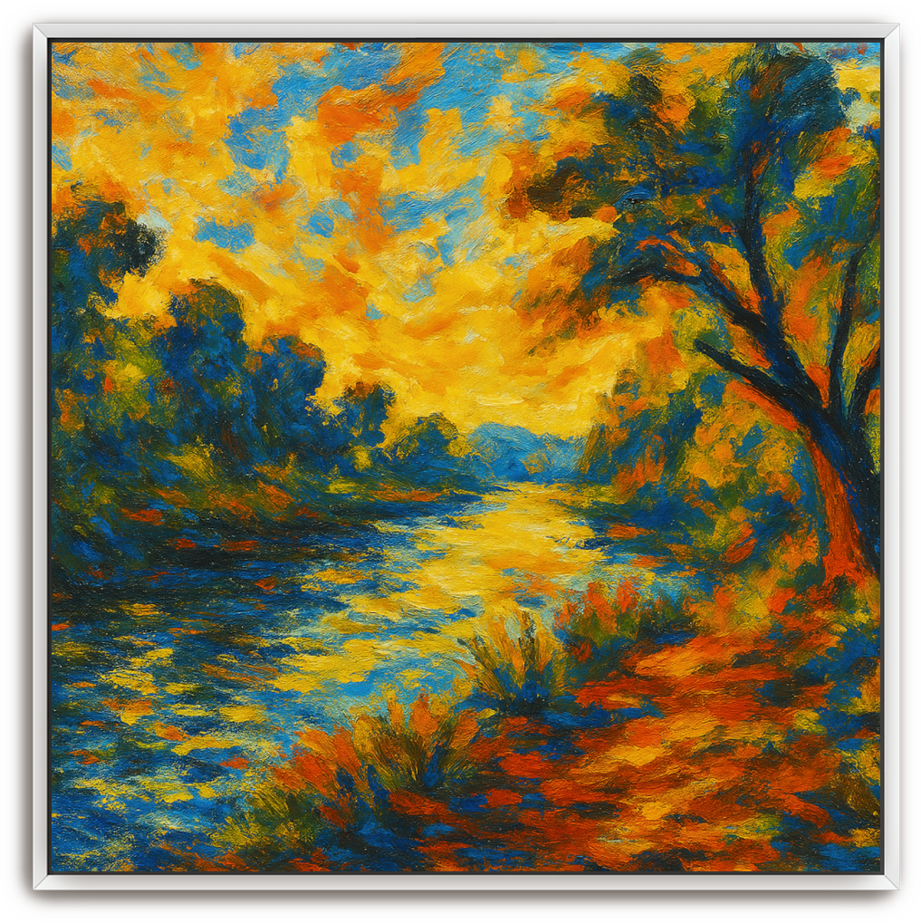 Jordan River - Abstract Expressionism - Scriptures Illustrated