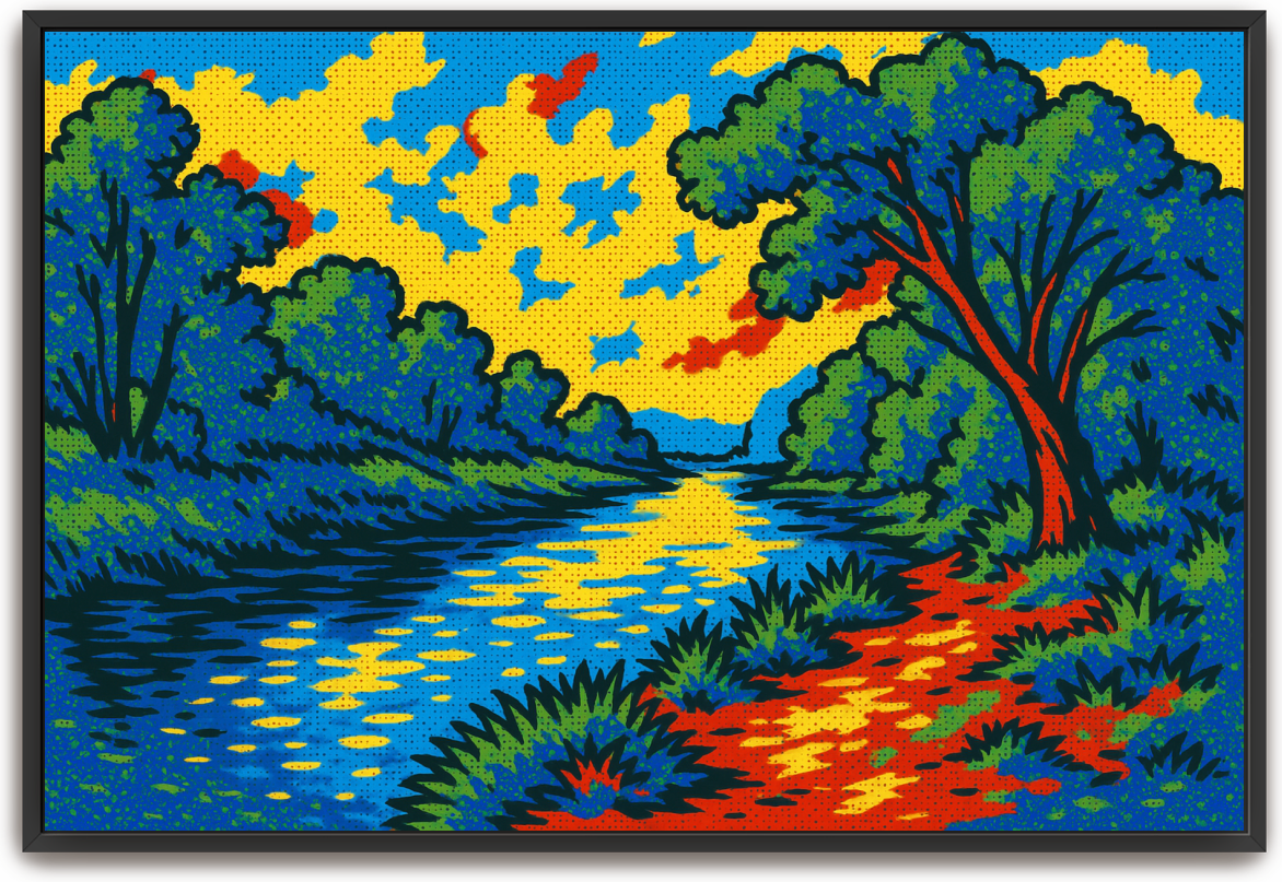 Jordan River - Pop Art - Scriptures Illustrated