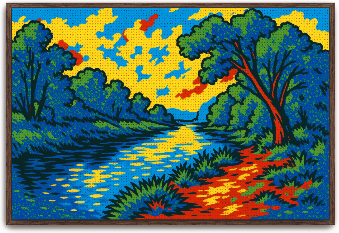 Jordan River - Pop Art - Scriptures Illustrated