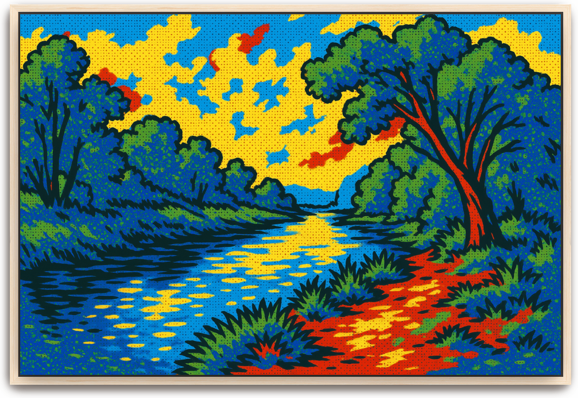 Jordan River - Pop Art - Scriptures Illustrated