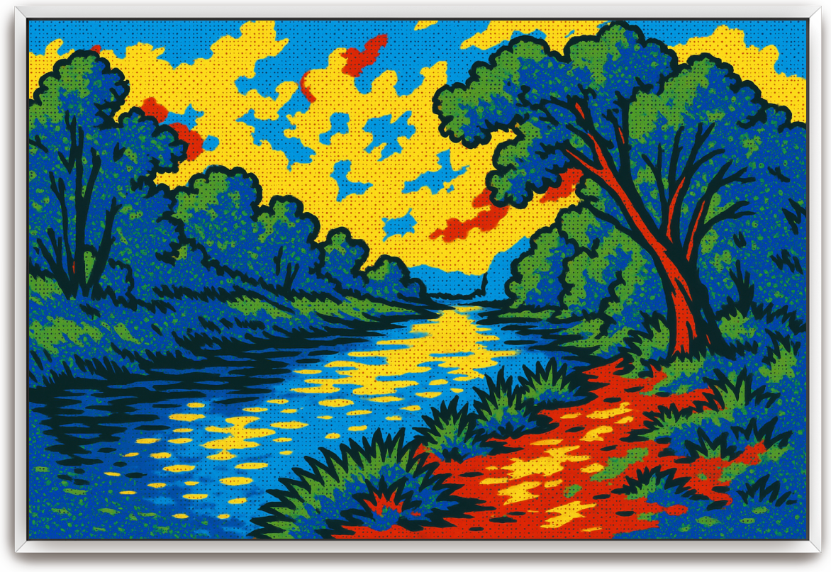 Jordan River - Pop Art - Scriptures Illustrated