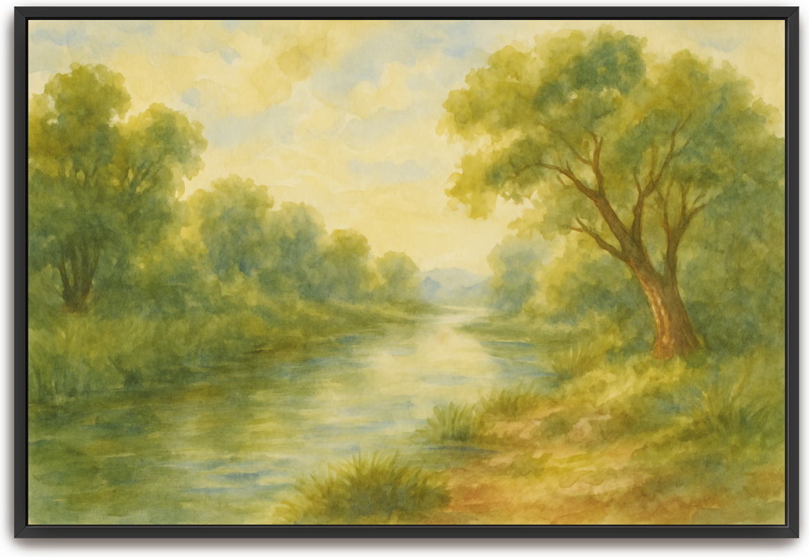 Jordan River - Watercolor - Scriptures Illustrated
