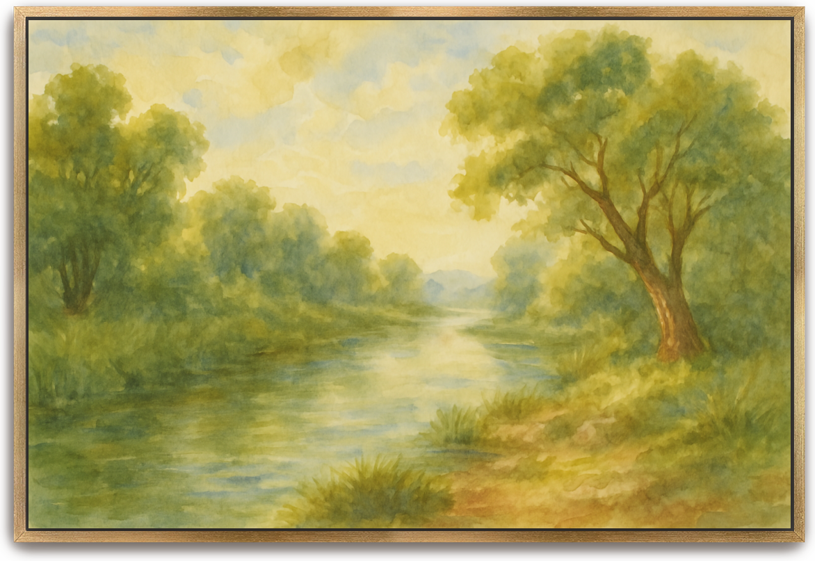 Jordan River - Watercolor - Scriptures Illustrated