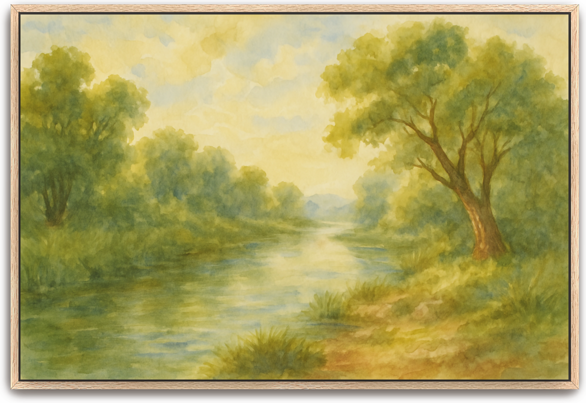 Jordan River - Watercolor - Scriptures Illustrated