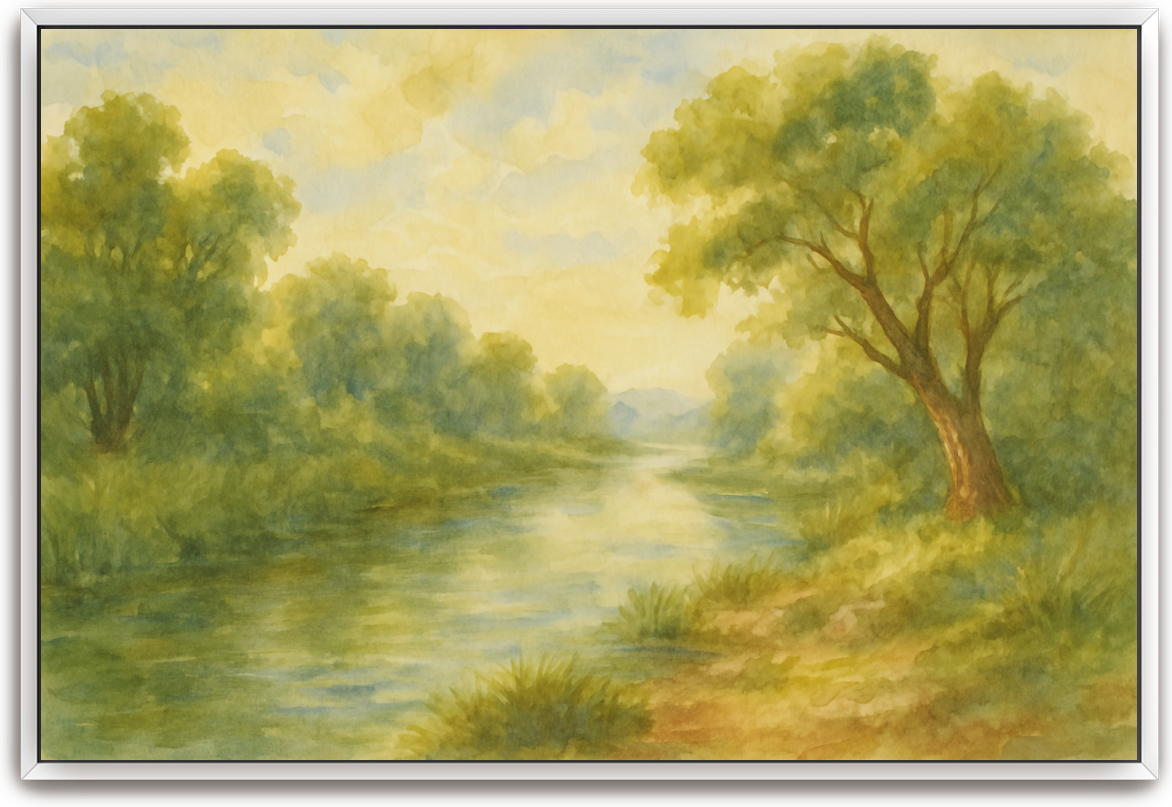 Jordan River - Watercolor - Scriptures Illustrated
