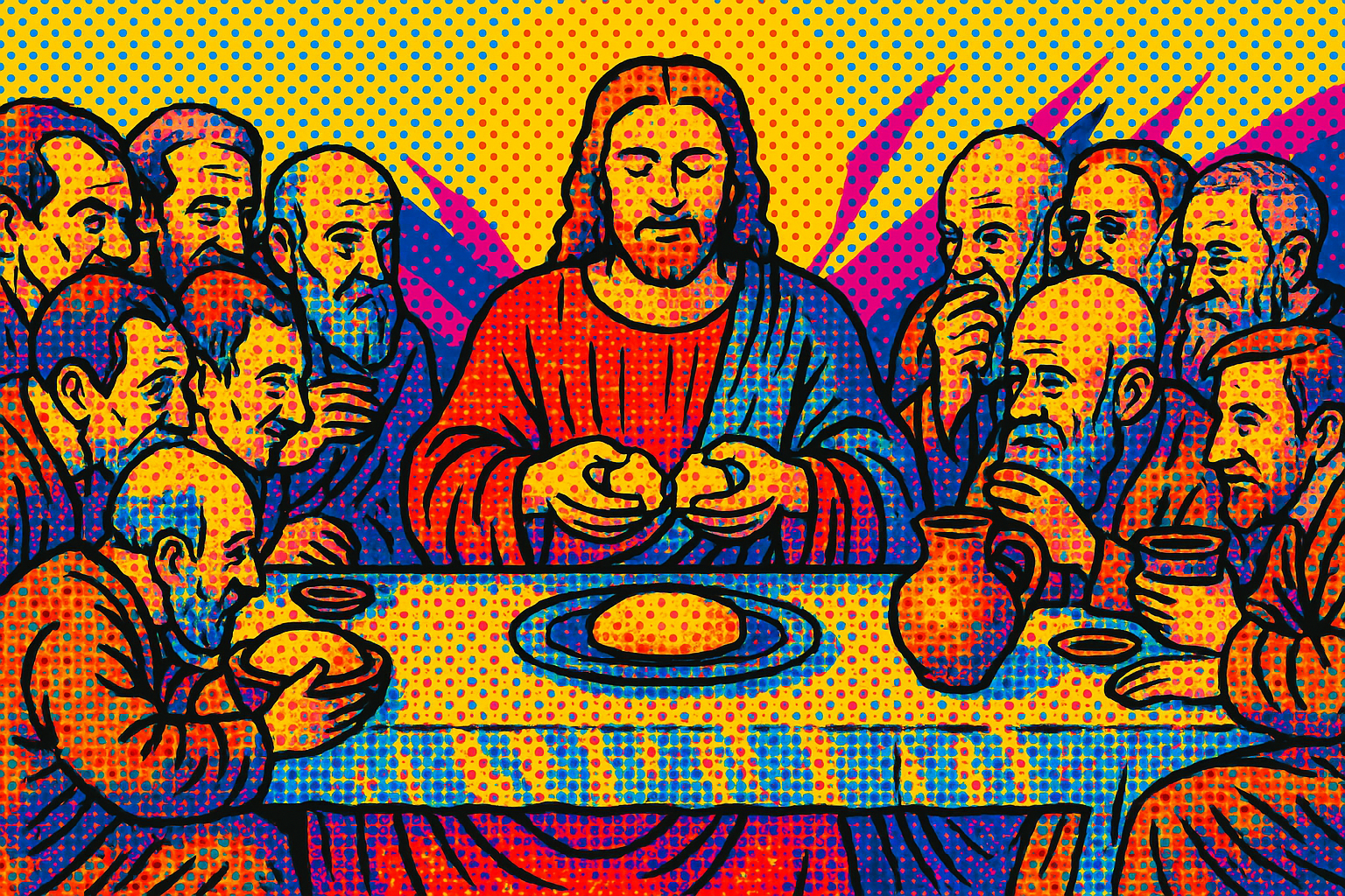 Last Supper - Pop Art - Scriptures Illustrated