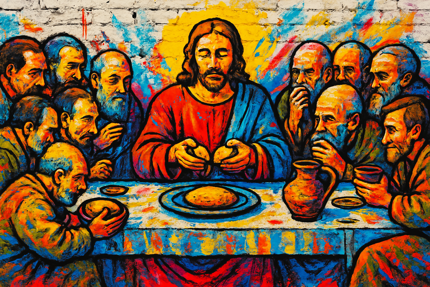 Last Supper - Street Art - Scriptures Illustrated