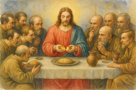 Last Supper - Watercolor - Scriptures Illustrated