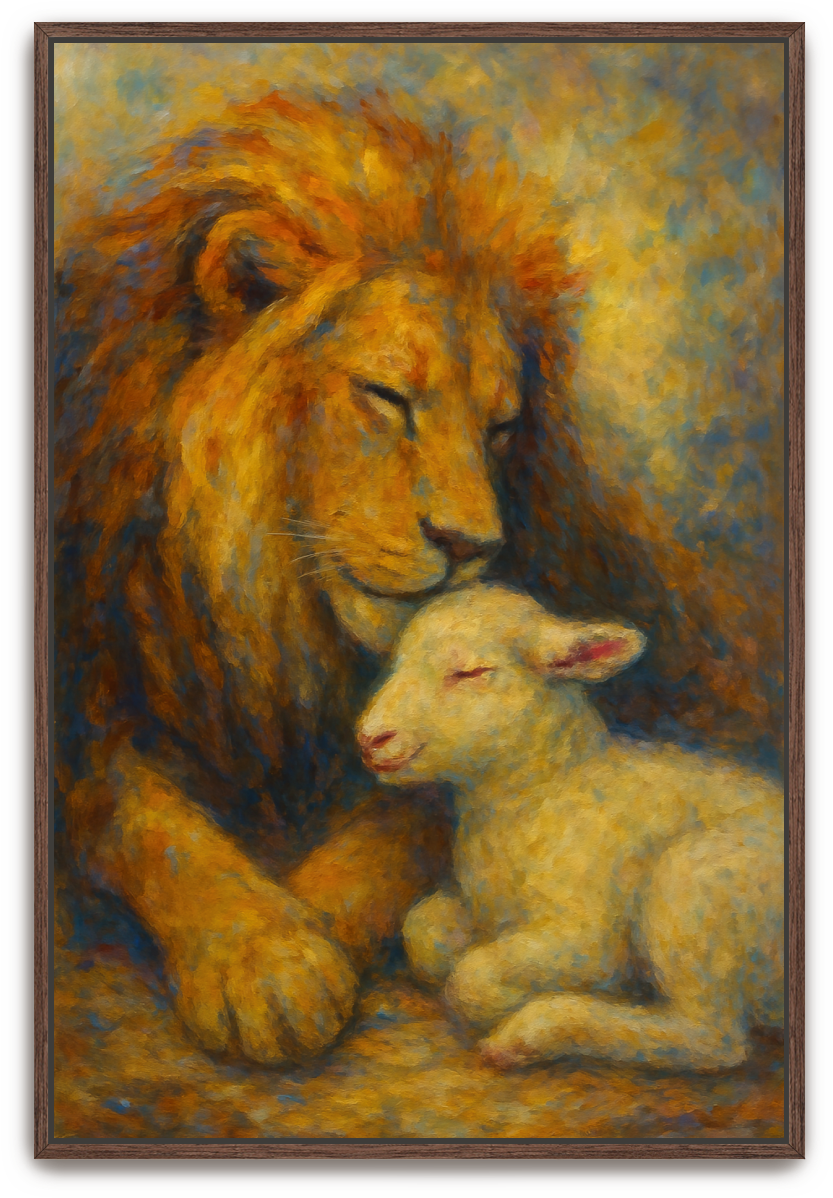 Lion and Lamb - Impressionism - Scriptures Illustrated