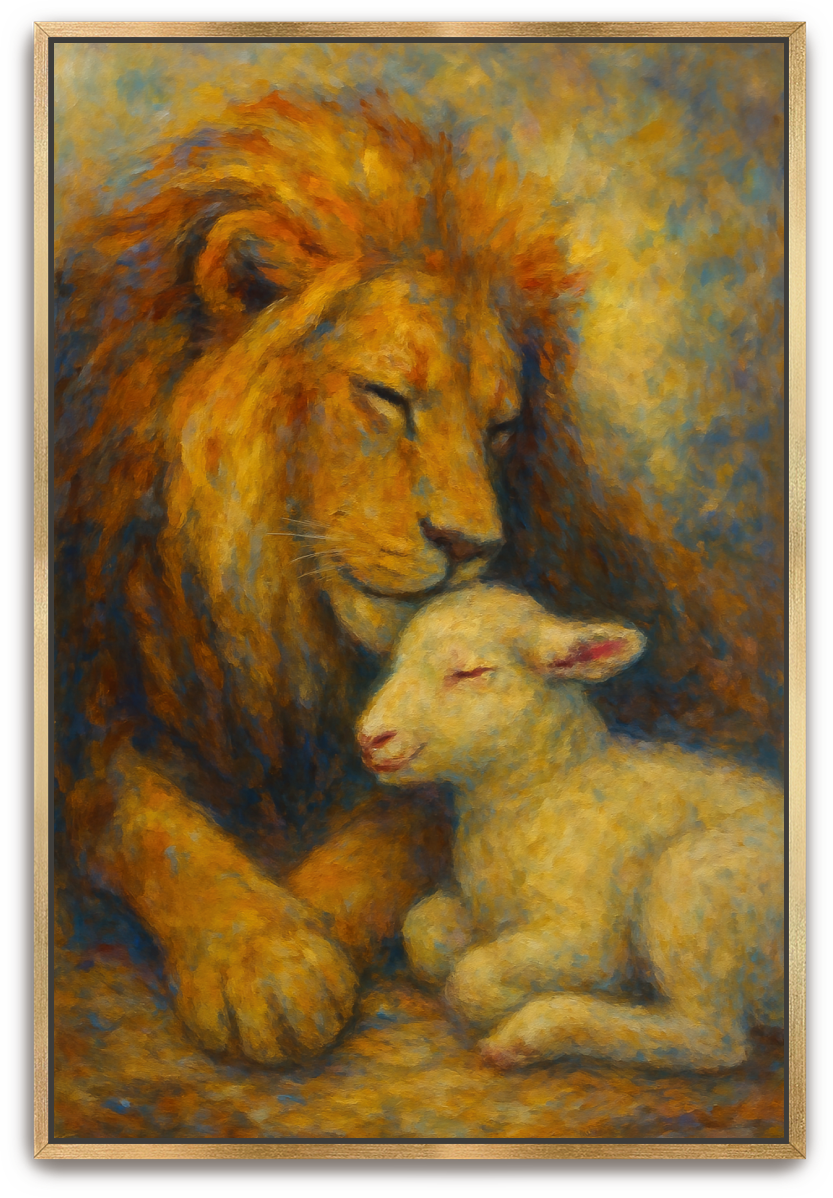 Lion and Lamb - Impressionism - Scriptures Illustrated
