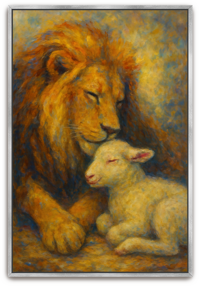 Lion and Lamb - Impressionism - Scriptures Illustrated