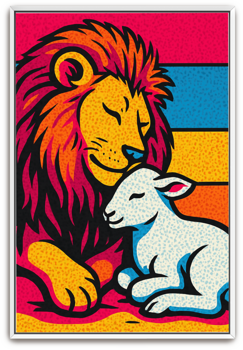 Lion and Lamb - Pop Art - Scriptures Illustrated