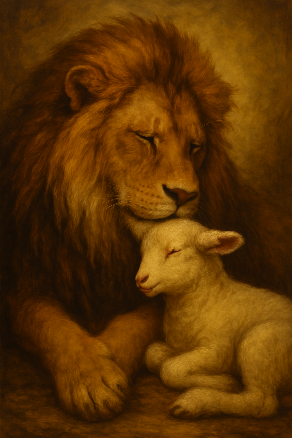 Lion and Lamb - Classical Realism - Scriptures Illustrated