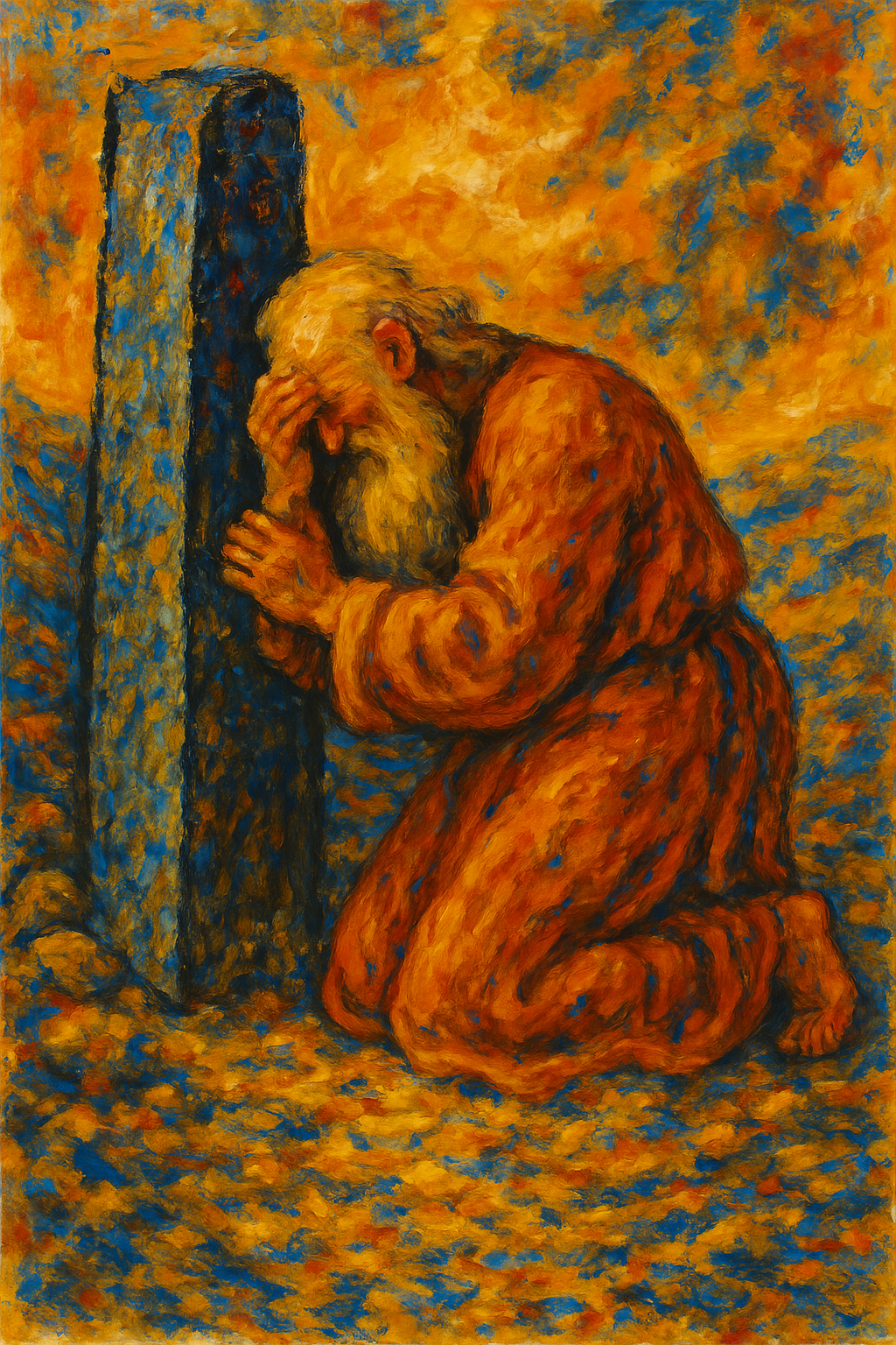 Lot Mourns - Abstract Expressionism - Scriptures Illustrated