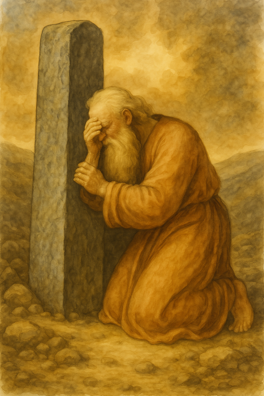 Lot Mourns - Watercolor - Scriptures Illustrated
