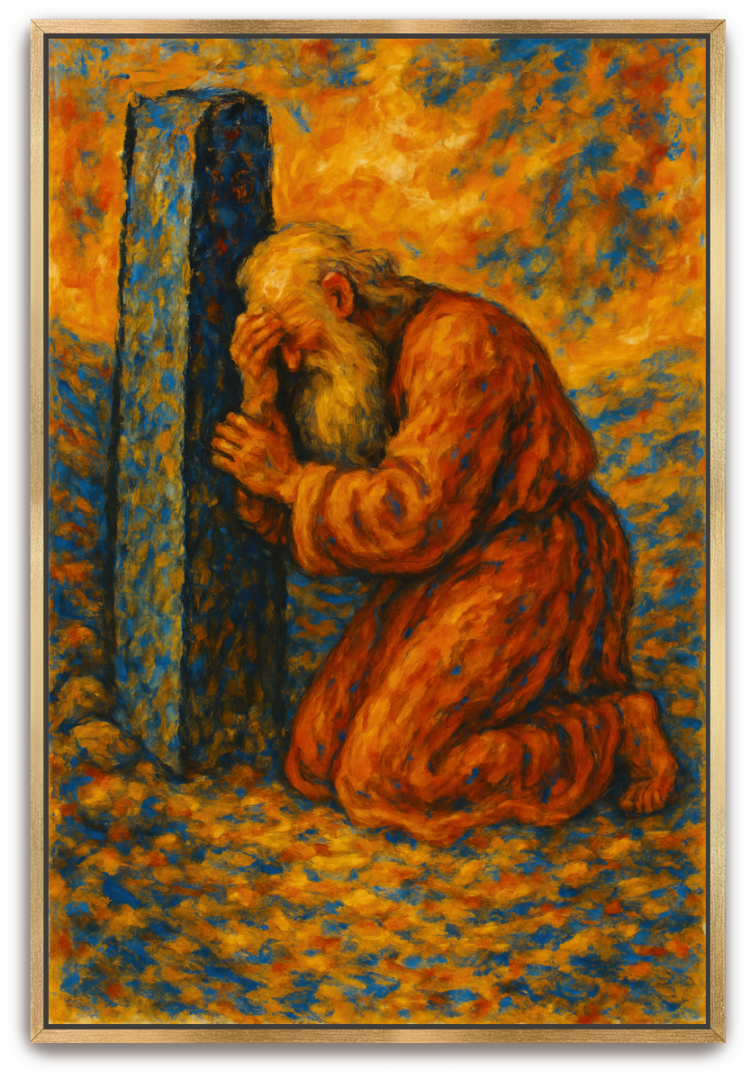 Lot Mourns - Abstract Expressionism - Scriptures Illustrated