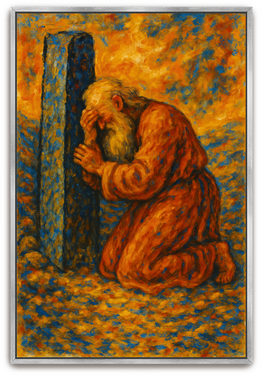 Lot Mourns - Abstract Expressionism - Scriptures Illustrated