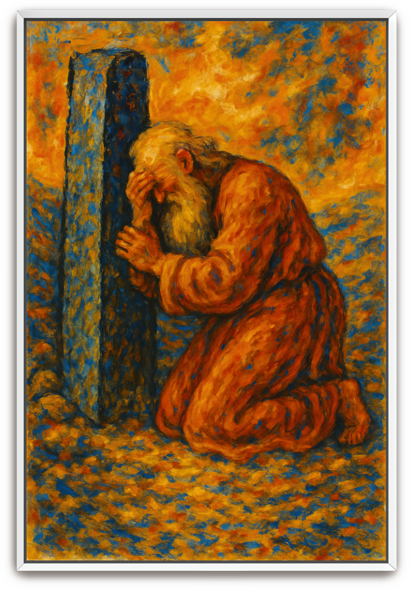 Lot Mourns - Abstract Expressionism - Scriptures Illustrated