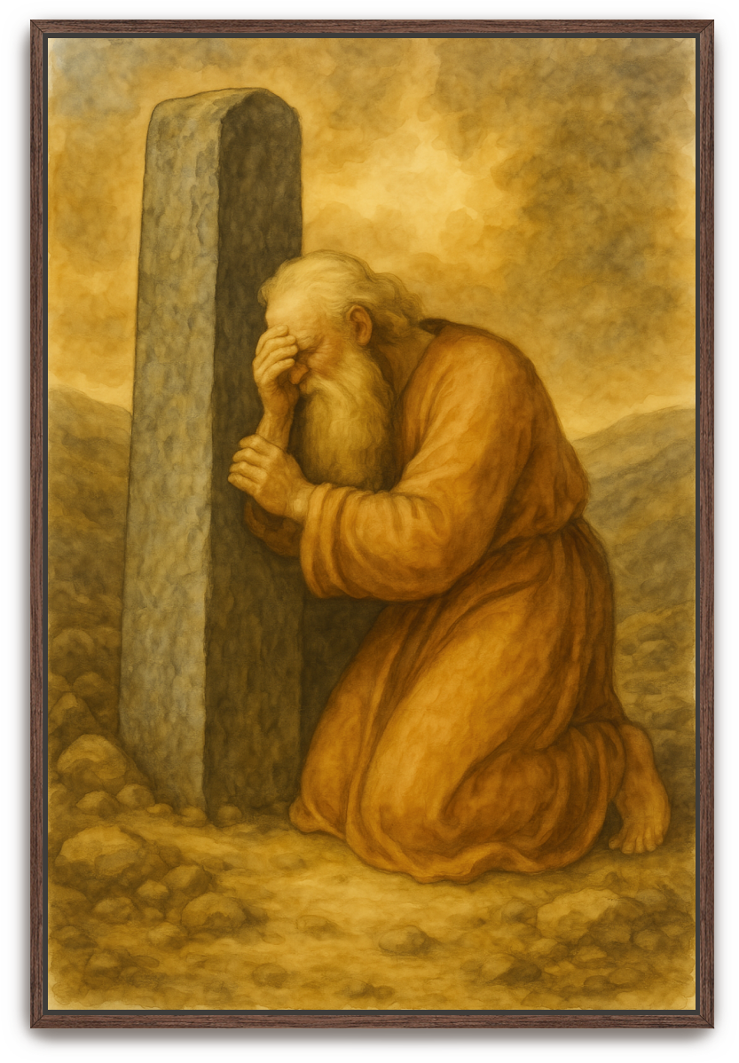 Lot Mourns - Watercolor - Scriptures Illustrated