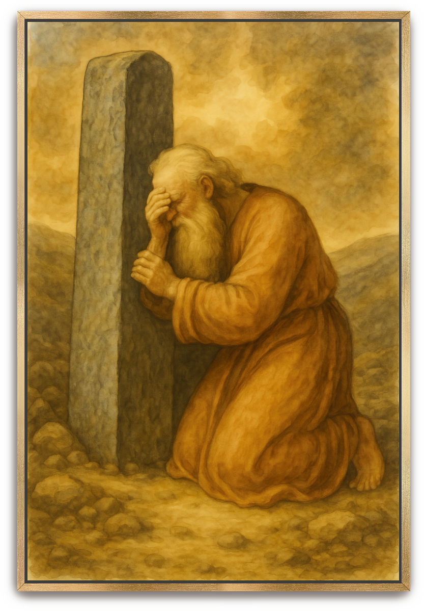 Lot Mourns - Watercolor - Scriptures Illustrated