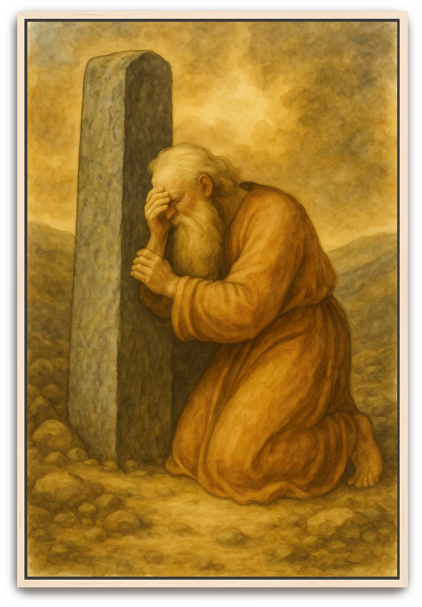Lot Mourns - Watercolor - Scriptures Illustrated