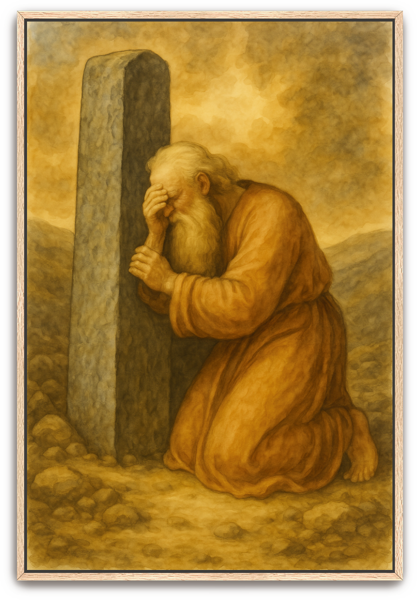 Lot Mourns - Watercolor - Scriptures Illustrated