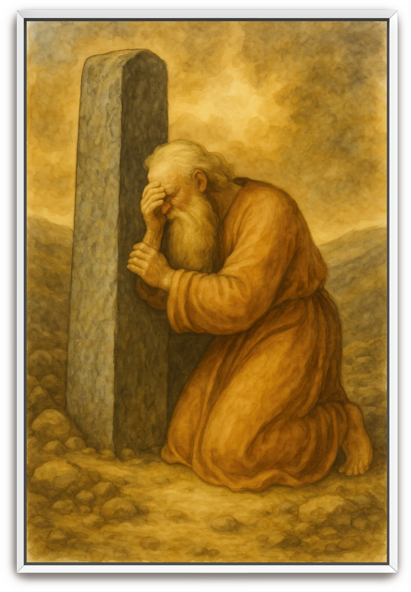 Lot Mourns - Watercolor - Scriptures Illustrated