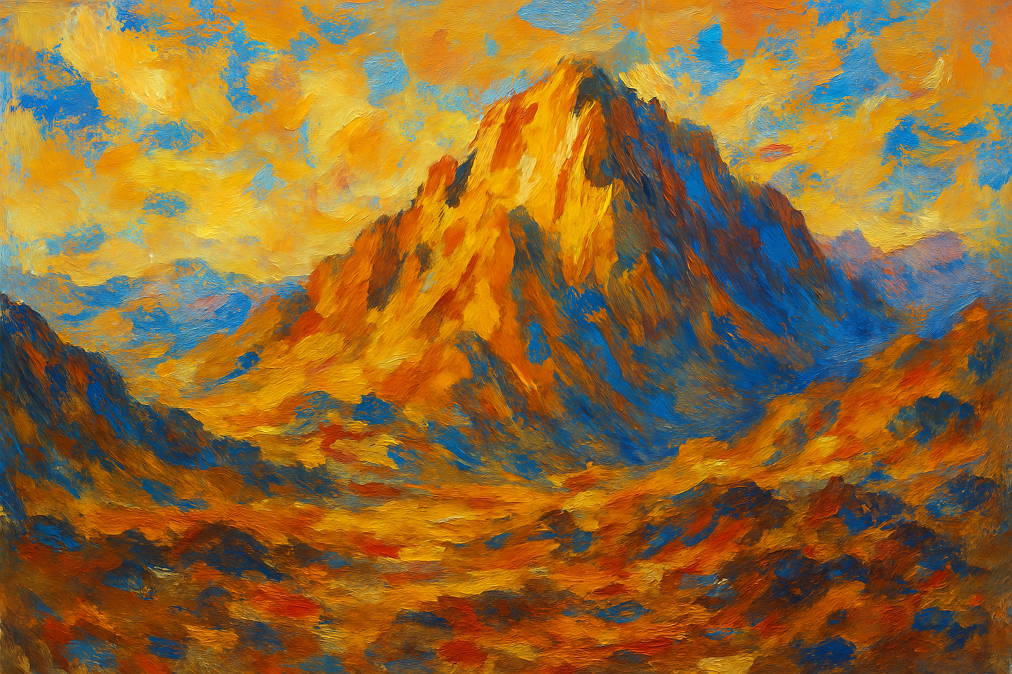 Mount Sinai - Abstract Expressionism - Scriptures Illustrated