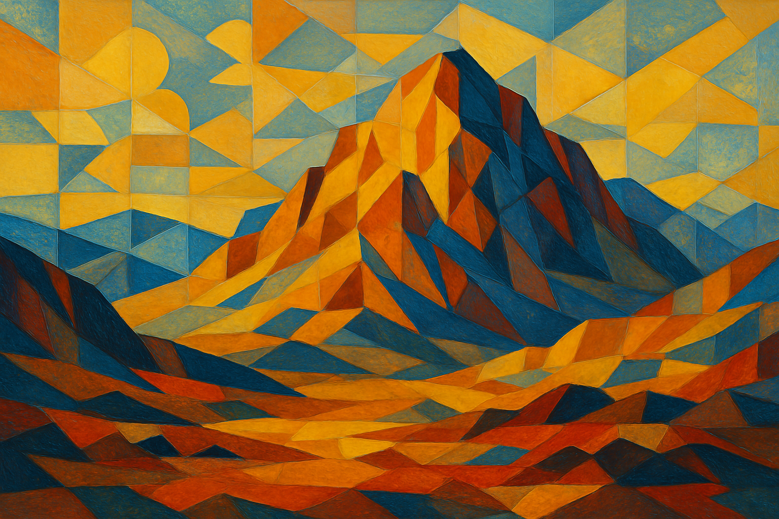 Mount Sinai - Cubism - Scriptures Illustrated