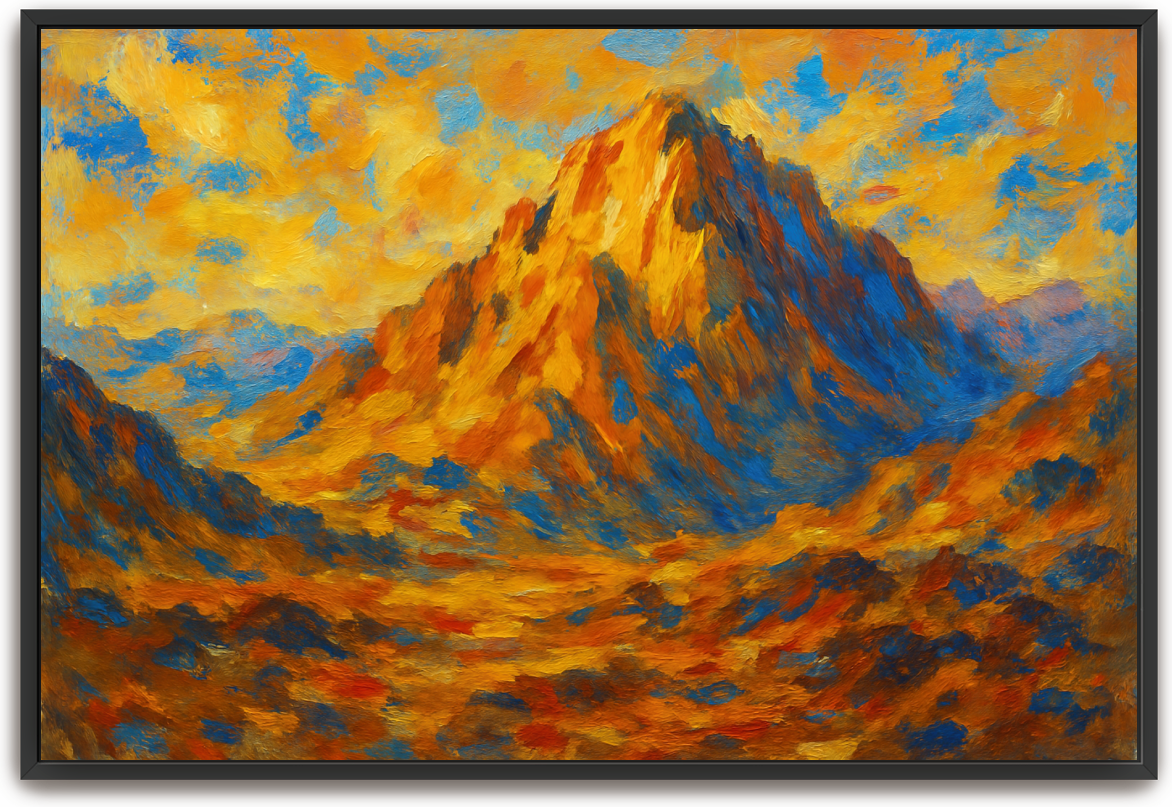 Mount Sinai - Abstract Expressionism - Scriptures Illustrated