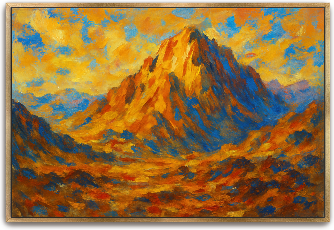 Mount Sinai - Abstract Expressionism - Scriptures Illustrated