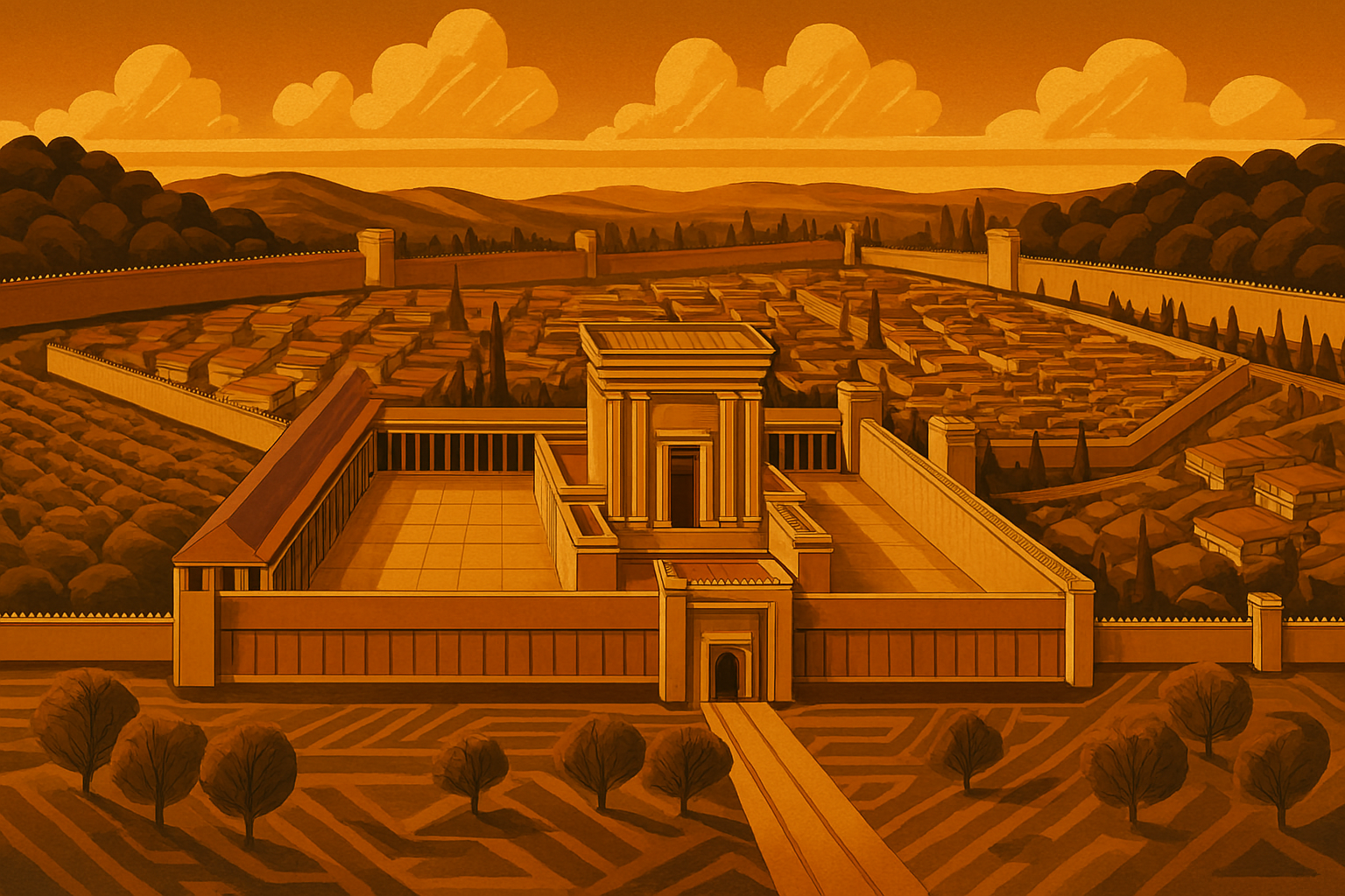 O, Jerusalem - Art Deco - Scriptures Illustrated