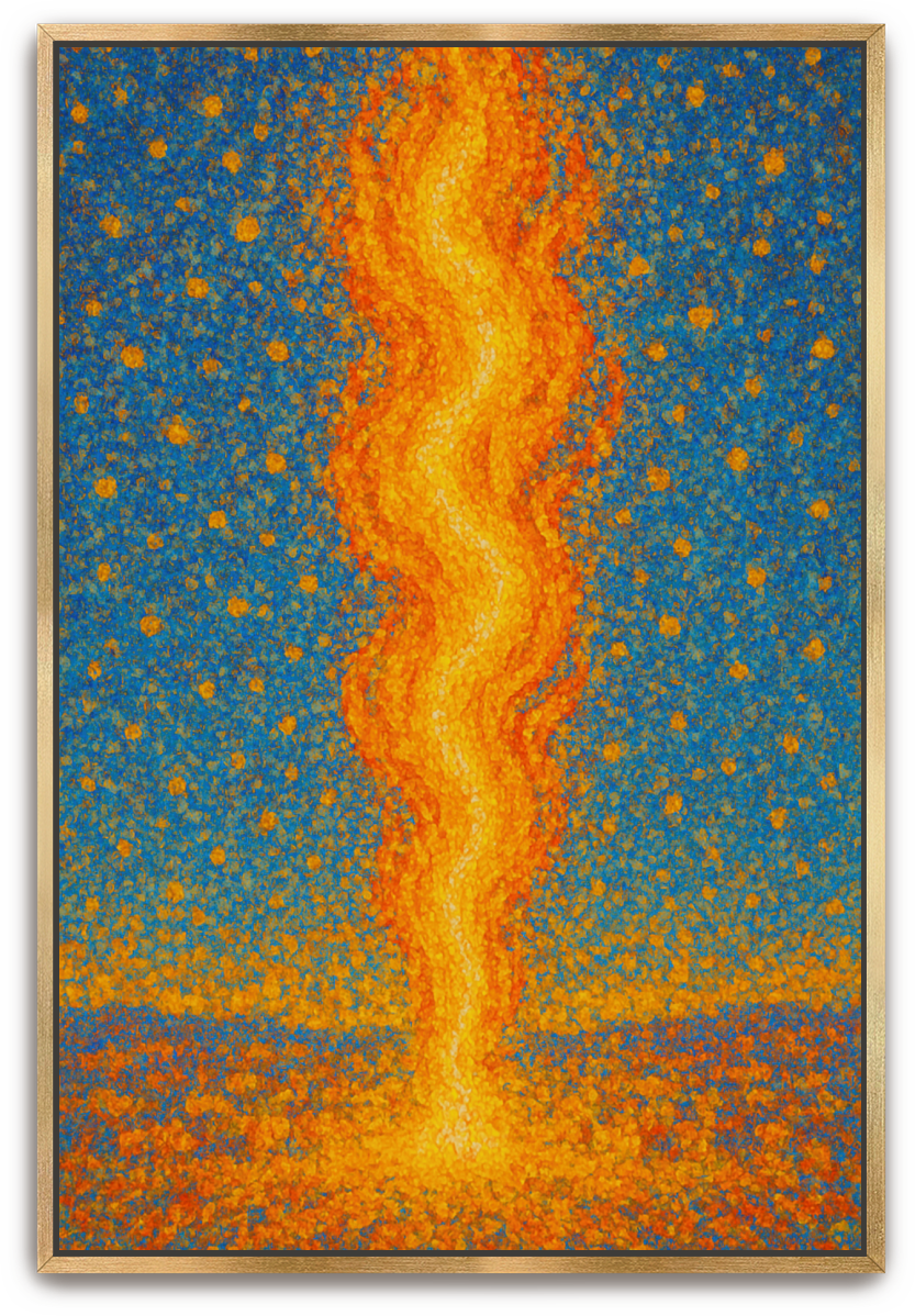Pillar of Fire - Pointillism - Scriptures Illustrated