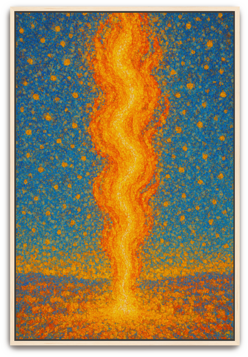 Pillar of Fire - Pointillism - Scriptures Illustrated