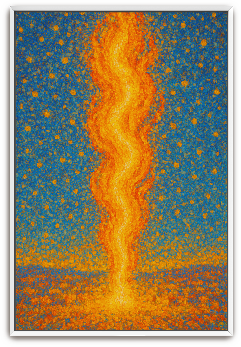 Pillar of Fire - Pointillism - Scriptures Illustrated