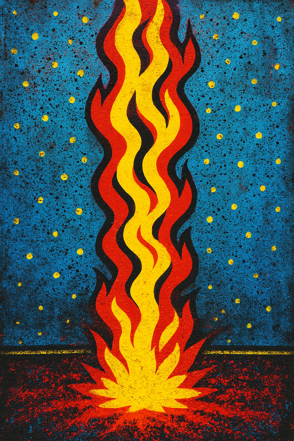 Pillar of Fire - Street Art - Scriptures Illustrated