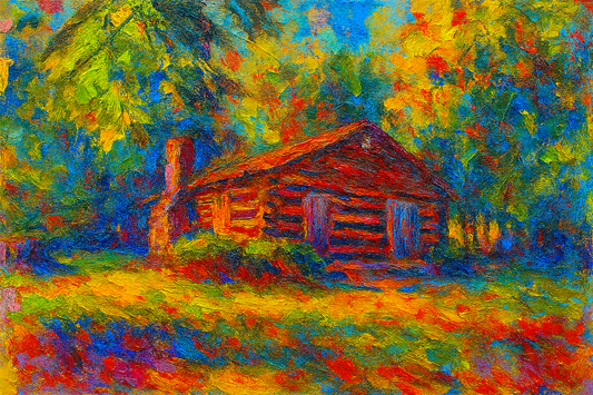 Red River Meeting House - Abstract Expressionism - Scriptures Illustrated
