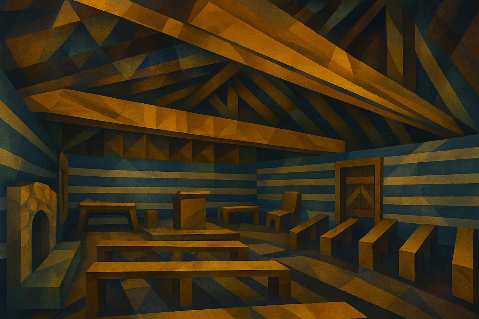 Red River Meeting House - Cubism 2 - Scriptures Illustrated