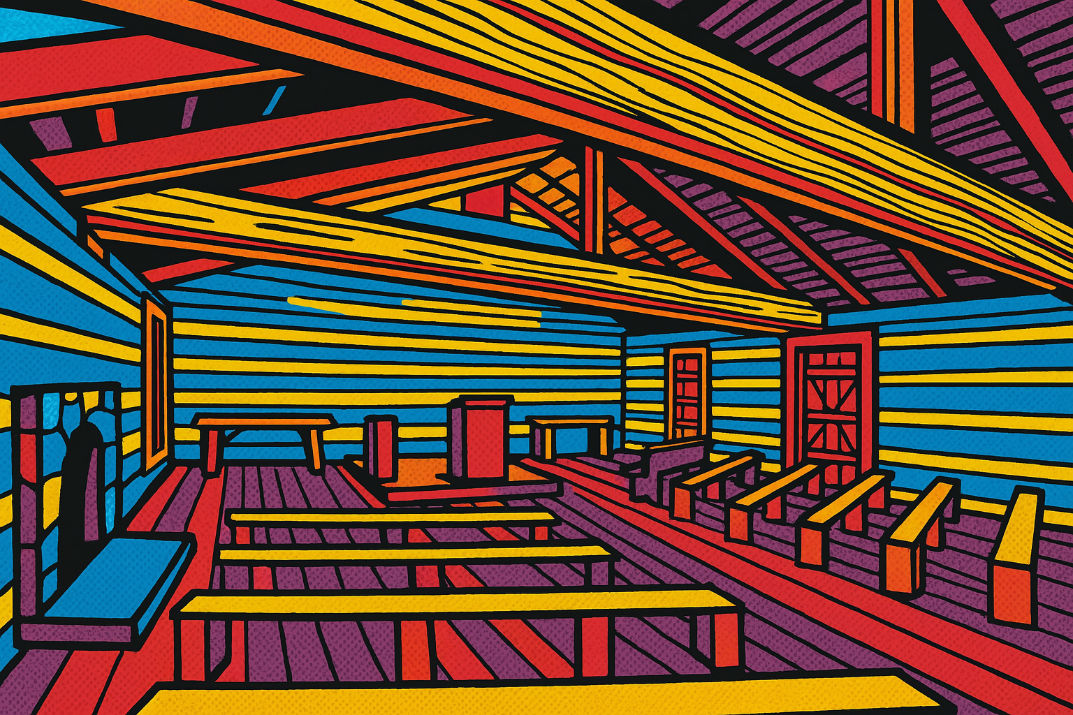 Red River Meeting House - Pop Art 3 - Scriptures Illustrated